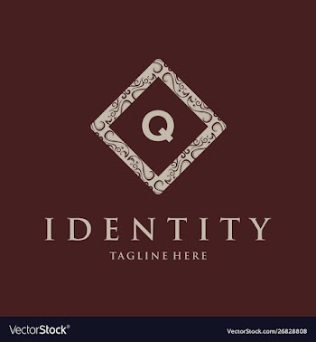 Letter q frame luxury creative business logo vector image
