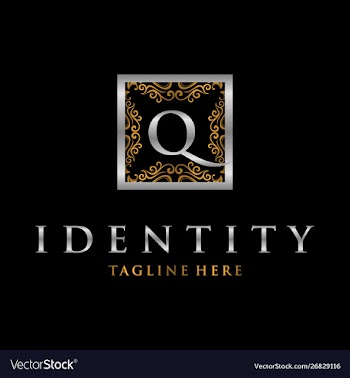 Letter q frame luxury creative business logo vector image