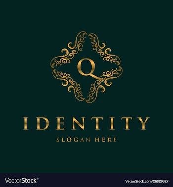Letter q frame luxury creative business logo vector image