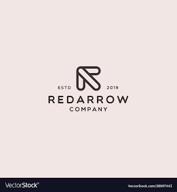 Letter r arrow icon logo design vector image