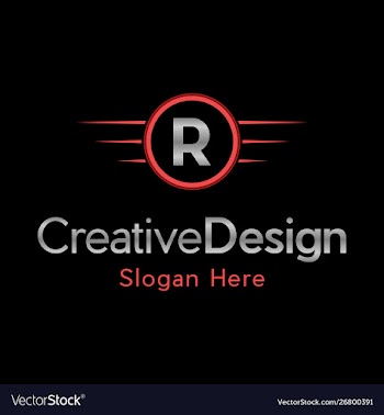 Letter r automotive creative business logo vector image