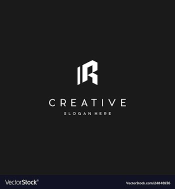 Letter r creative business logo design vector image