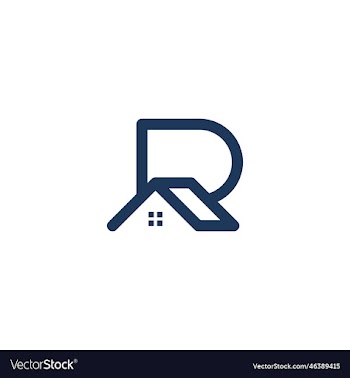 letter r home logo design