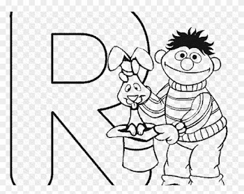 Letter R Is For Rainbow Coloring Page Free Printable - Sesame Street Alphabet Town