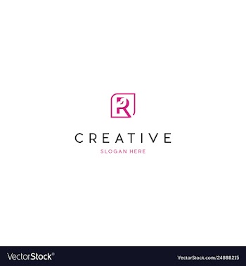 Letter r lips creative business logo design vector image