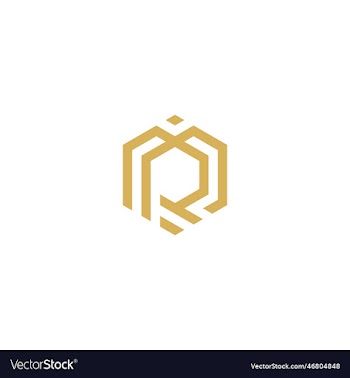 letter r - logo design element with business