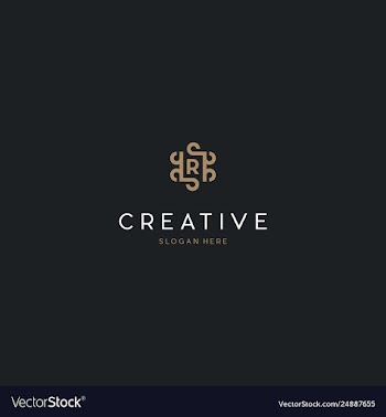 Letter r luxury elegance creative business logo vector image