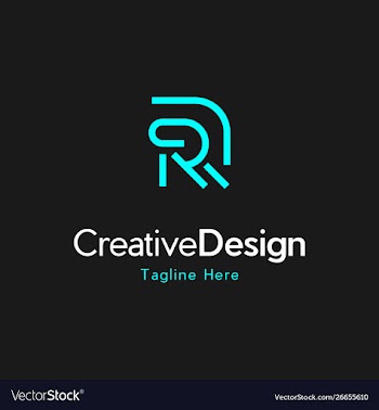 Letter r monogram creative logo design vector image