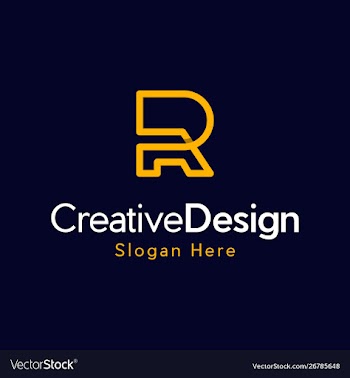 Letter r monogram creative modern logo vector image