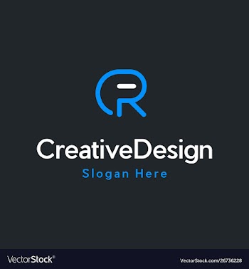Letter r outline creative modern logo vector image
