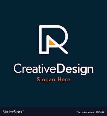 Letter r outline monogram creative business logo vector image