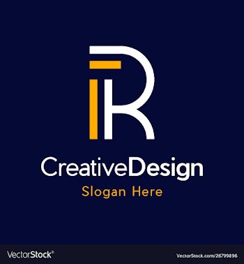 Letter r outline monogram creative modern logo vector image
