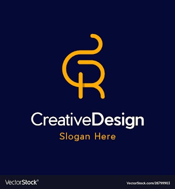 Letter r outline monogram creative modern logo vector image