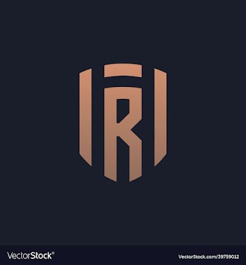 letter r shield logo icon