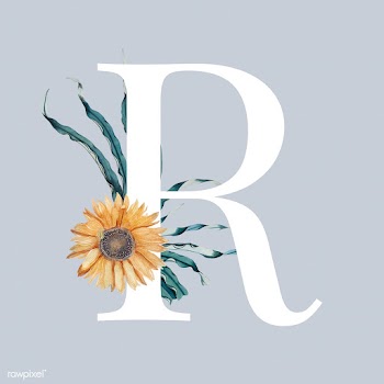 Letter R with blossoms | Free stock vector - 545042