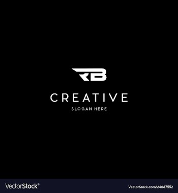 Letter rb creative business logo design vector image