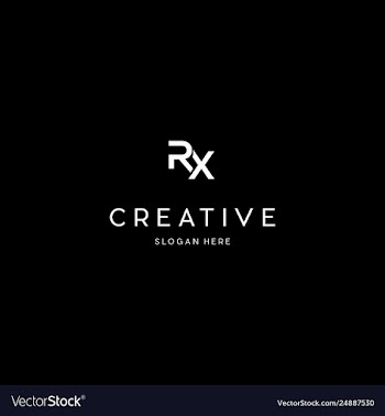Letter rx creative business logo design vector image
