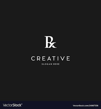 Letter rx creative business logo design vector image