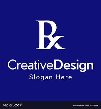 Letter rx creative business logo design vector image