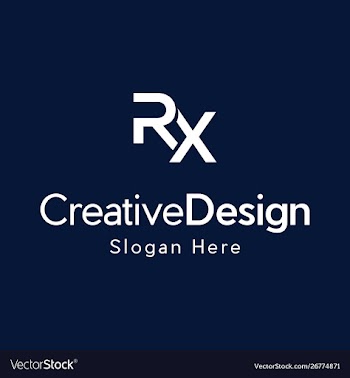Letter rx creative business logo design vector image