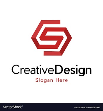 Letter s block creative business logo design vector image