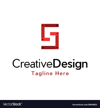 Letter s block plywood creative business logo vector image