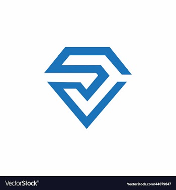letter s blue diamond logo