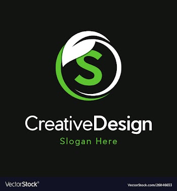 Letter s circle leaf creative business logo vector image