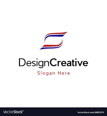 Letter s flag creative business logo vector image