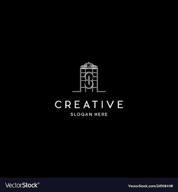 Letter s in home church creative business logo vector image