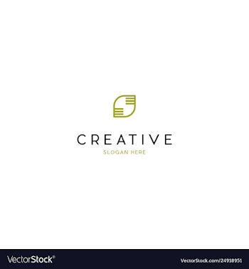 Letter s line naturally creative business logo vector image
