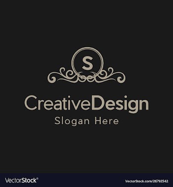 Letter s luxury ornate frame creative business log vector image