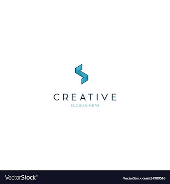 Letter s pixel media tech creative business logo vector image