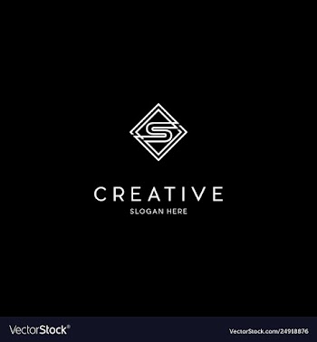 Letter s square creative business logo design vector image