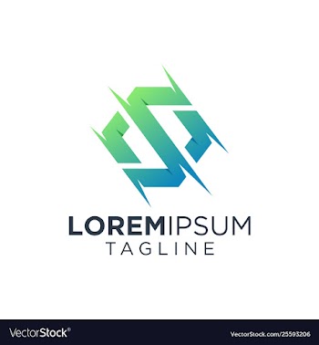 Letter s tech logo design vector image