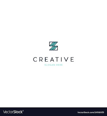Letter s z line creative business logo design vector image