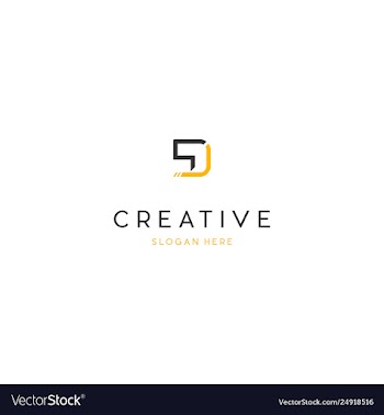Letter sd creative business logo design vector image
