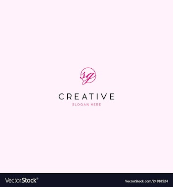 Letter sg creative business logo design vector image
