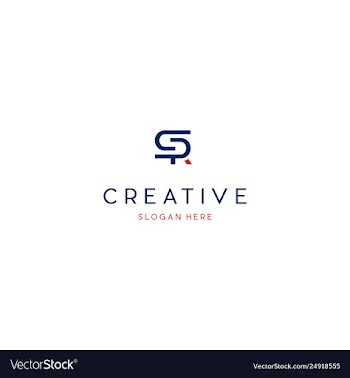 Letter spr creative business logo design vector image