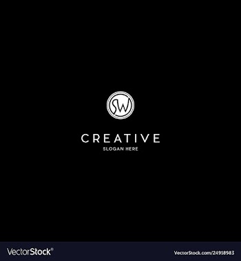 Letter sw creative business logo design vector image