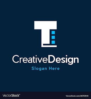 Letter t cinema movie creative logo vector image