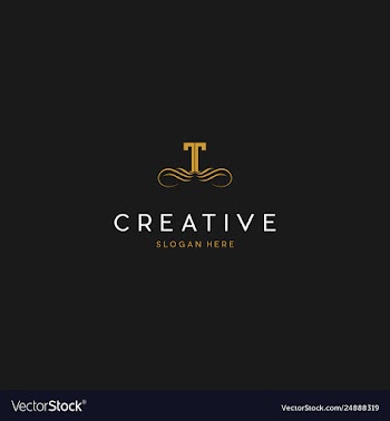 Letter t elegance creative business logo design vector image
