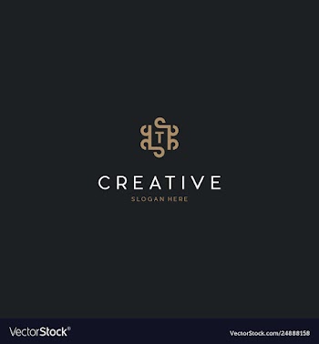 Letter t elegance luxury hotel creative logo vector image