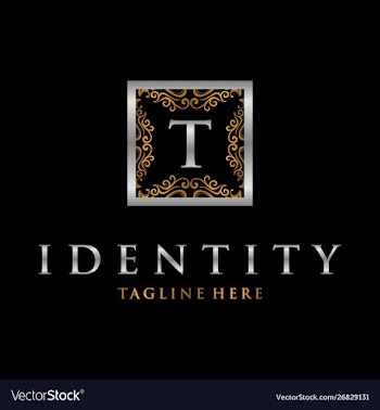 Letter t frame luxury creative business logo vector image