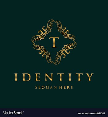 Letter t frame luxury creative business logo vector image