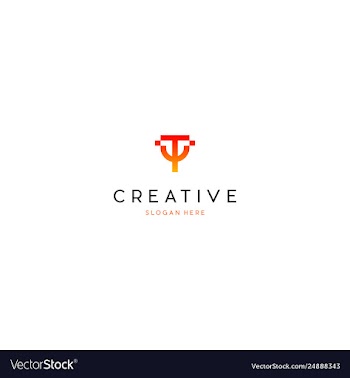 Letter t media tech technology logo design graphic vector image