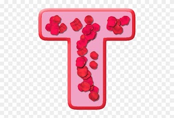 Letter T Rose Petals