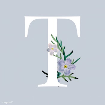 Letter T with blossoms | Free stock vector - 544908