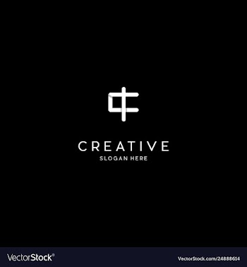 Letter tc church cross creative business logo vector image