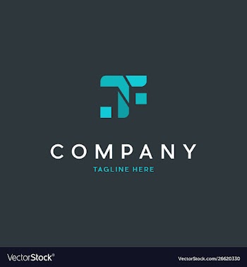 Letter tf pixel logo design vector image